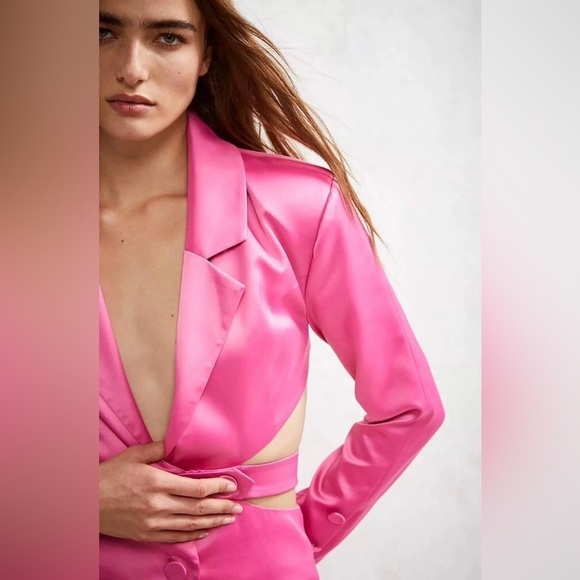For Love And Lemons Fuchsia Satin Blazer Dress- XS- worn once! - Picture 5 of 16